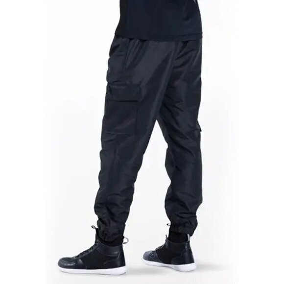 Weissman Adult Unisex Dance Joggers Pants Cargo Hip Hop Black Relaxed Fit - Picture 1 of 7